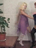 Svelte libidinous girls dancing and enjoying lesbian sex with each other